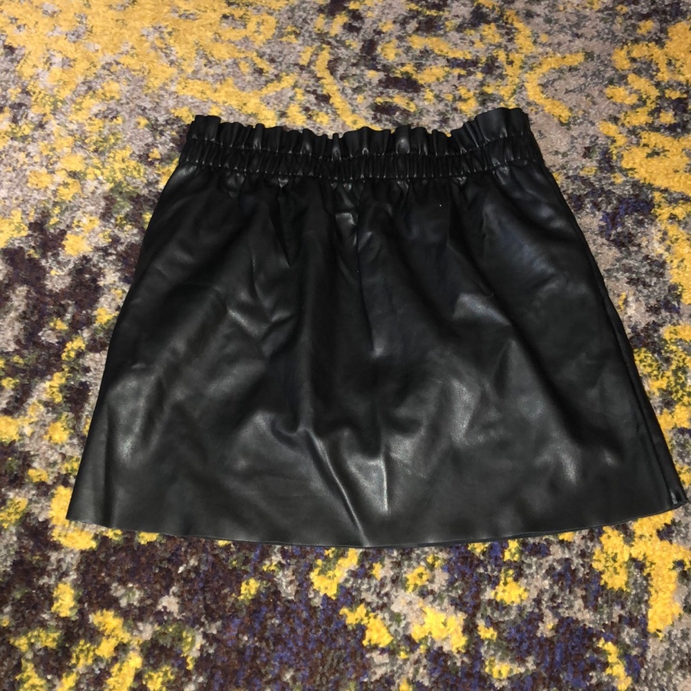 Black leather skirt worn once
